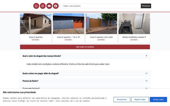 Screenshot of kitnetsaosimao.com.br