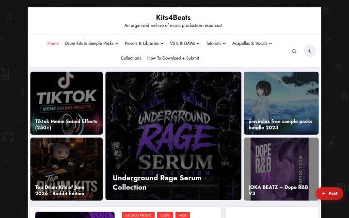 Screenshot of kits4beats.com