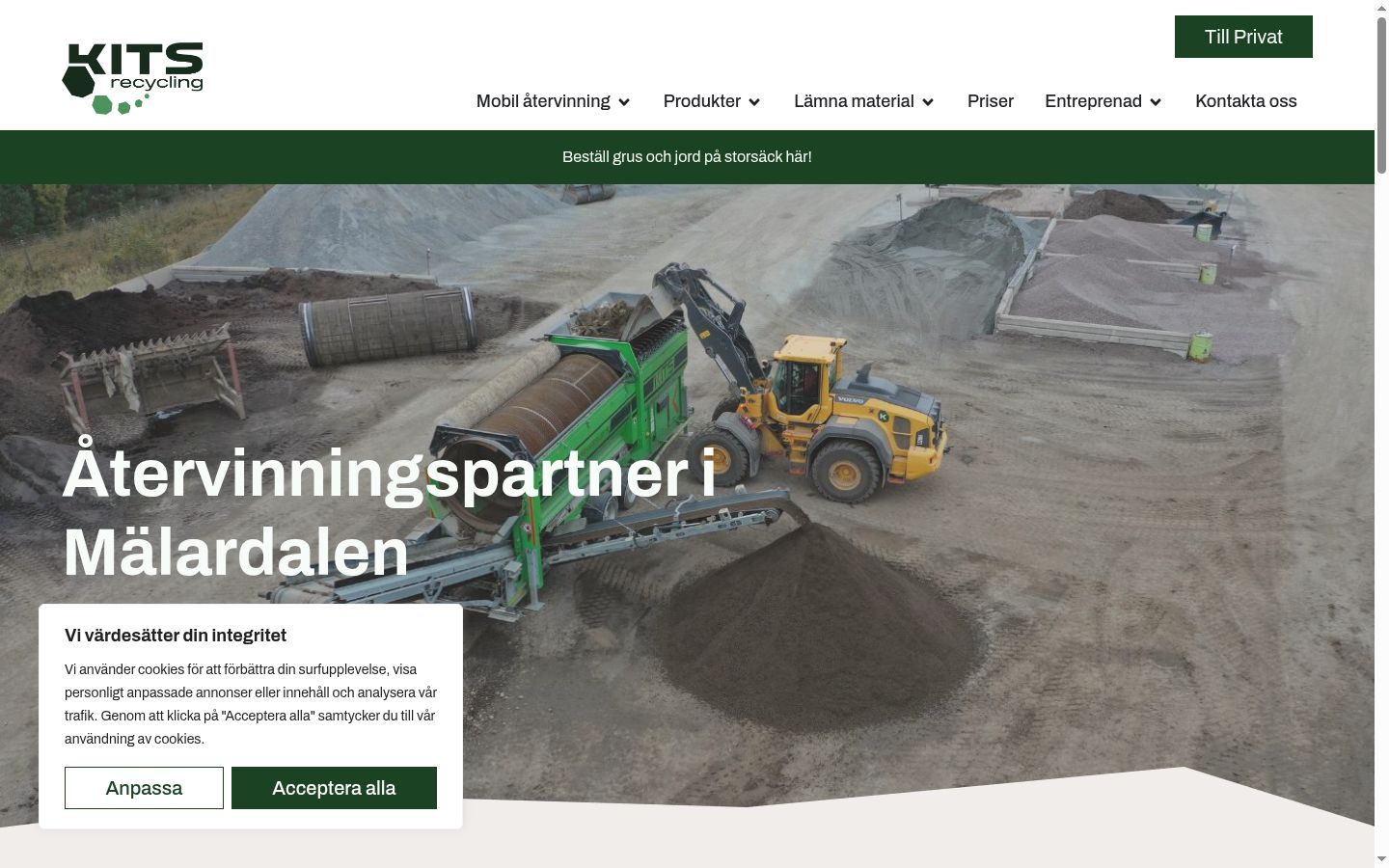 Screenshot tal-banner tal-kunsens muri qabel kwalunkwe interazzjoni
