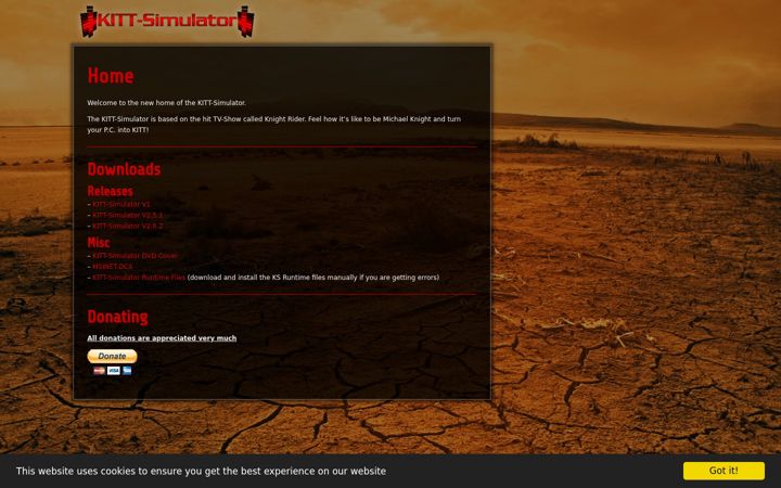 Screenshot of kitt-simulator.com