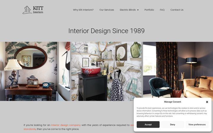 Screenshot of kittinteriors.com