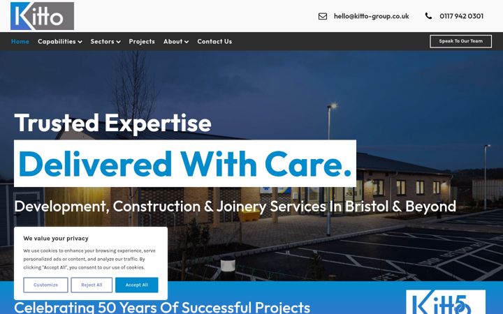 Screenshot of kitto-group.co.uk