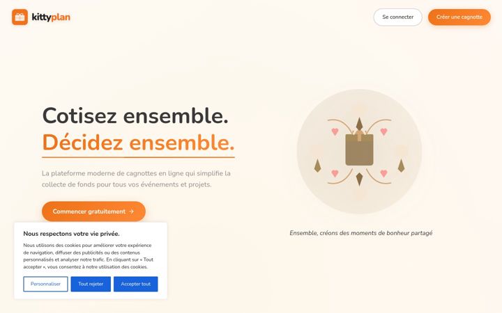 Screenshot of kittyplan.com
