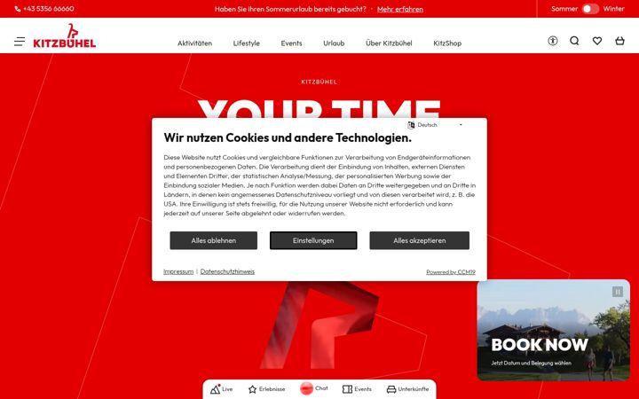 Screenshot of kitzbuehel.com