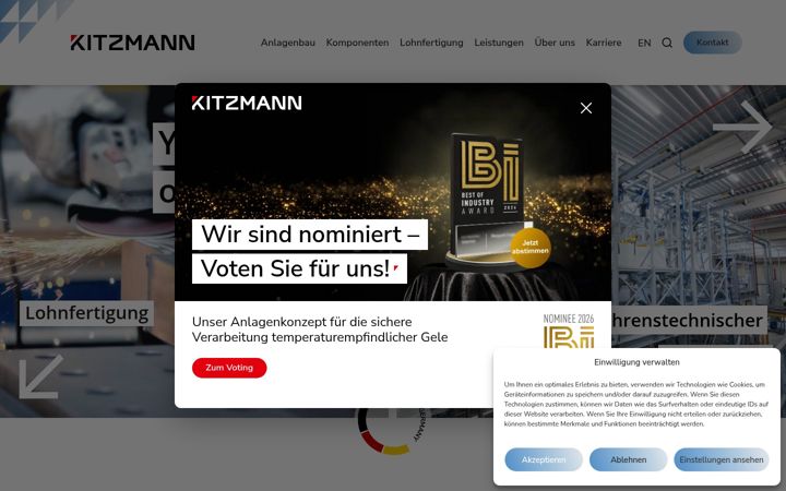 Screenshot of kitzmann-gruppe.de