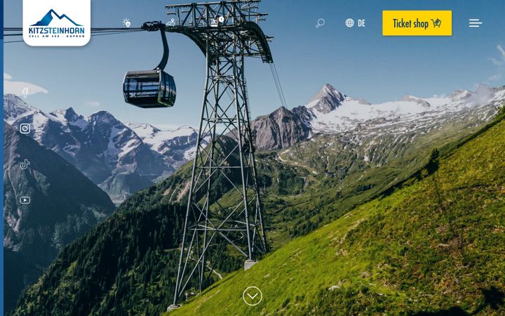Ekrano kopija kitzsteinhorn.at