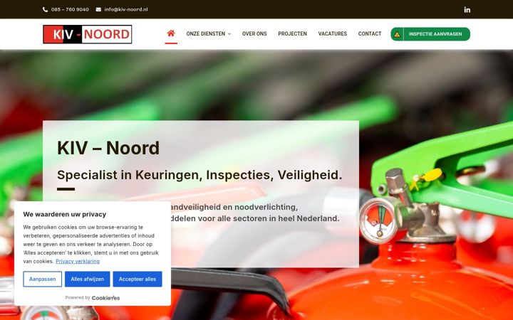 Screenshot of kiv-noord.nl