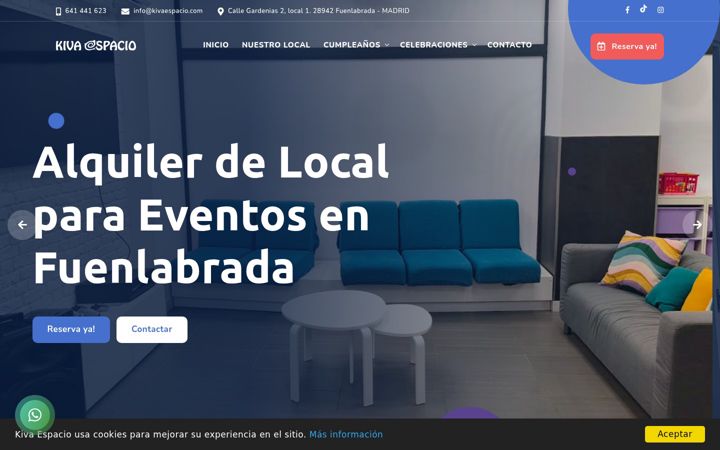 Screenshot of kivaespacio.com