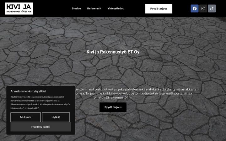 Screenshot of kivijarakennustyoet.fi