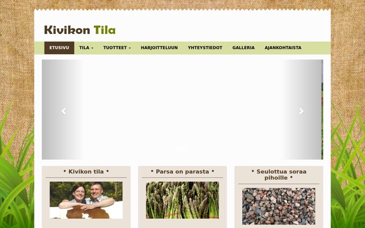 Screenshot of kivikontila.fi