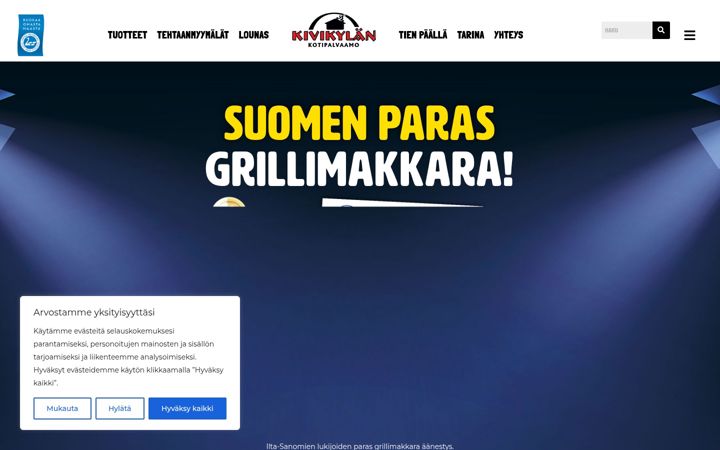 Screenshot of kivikylan.fi