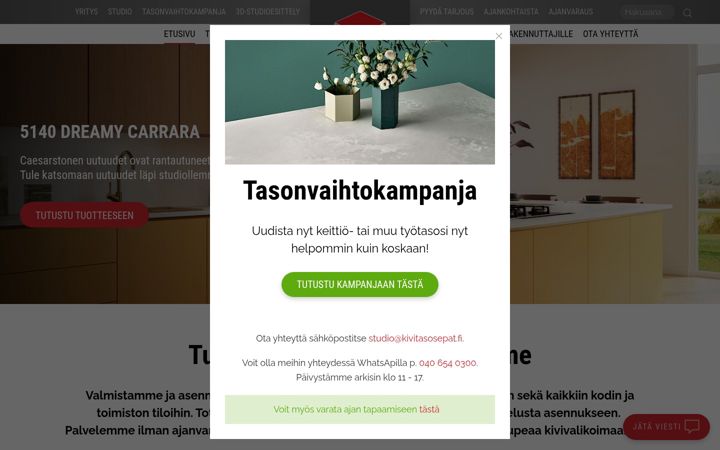 Screenshot of kivitasosepat.fi