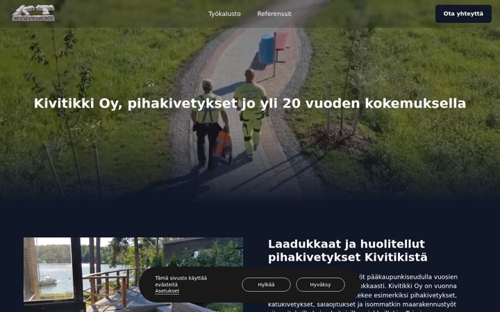 Screenshot of kivitikki.fi