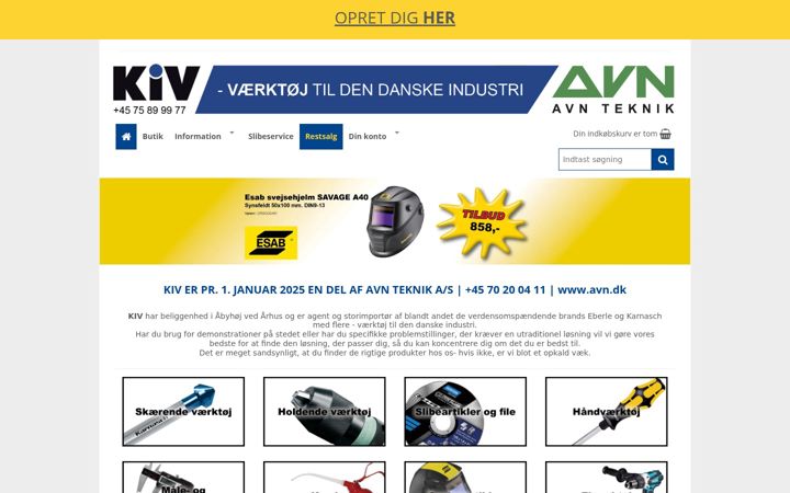Screenshot of kivtools.dk
