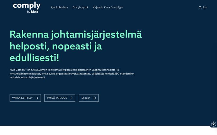 Screenshot of kiwacomply.com