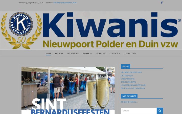 Screenshot of kiwanisnieuwpoort.be