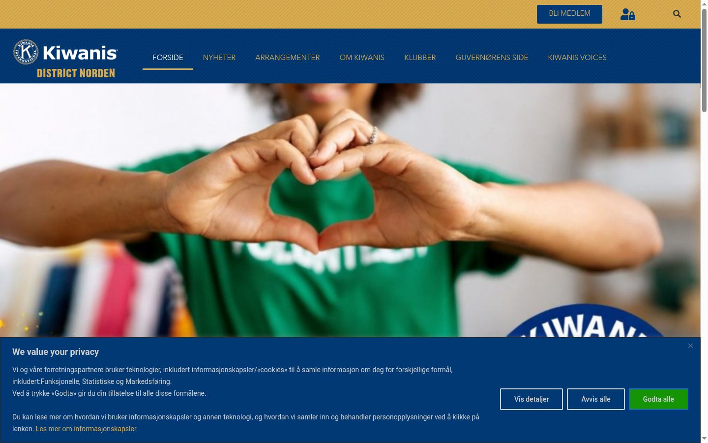 Screenshot of the consent banner shown before any interaction