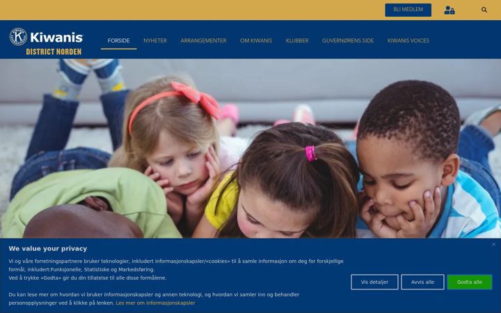 Screenshot of kiwanisnorden.no