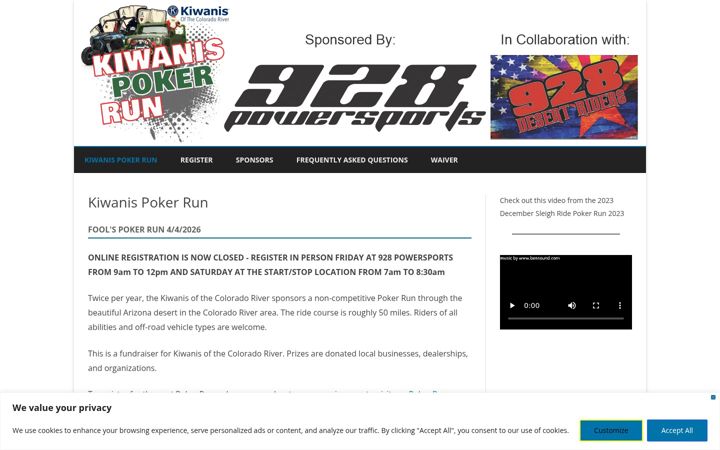 Screenshot of kiwanispokerrun.com