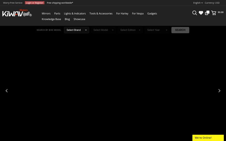 Screenshot of kiwavmotors.com
