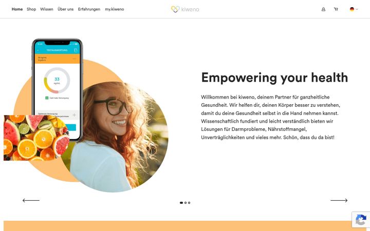 Screenshot of kiweno.com