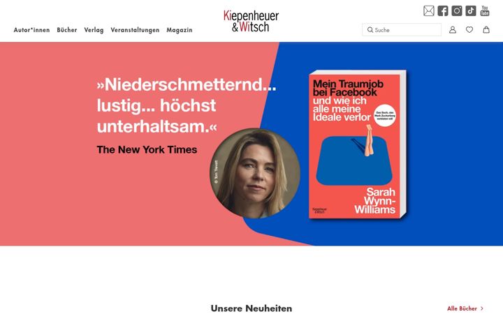 Screenshot of kiwi-verlag.de