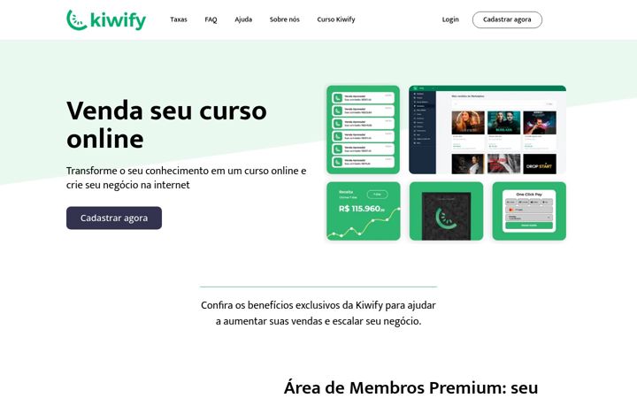 Zrzut ekranu kiwify.com.br