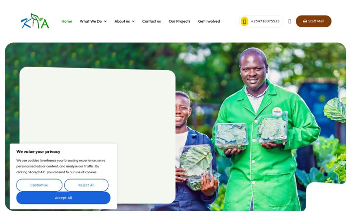 Screenshot of kiyainitiative.org