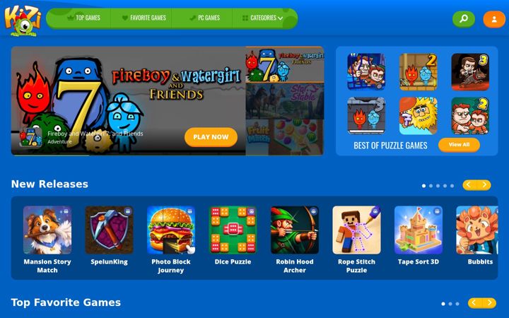Screenshot of kizi.com