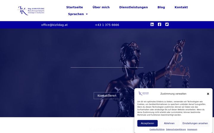 Screenshot of kizildag.at