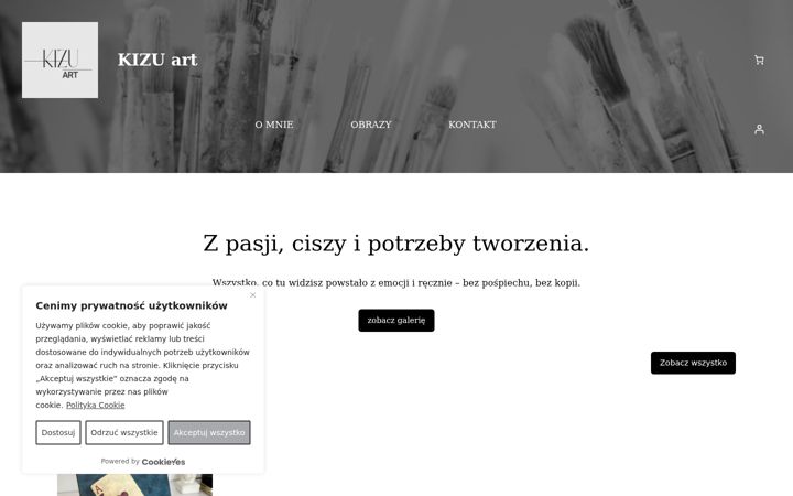 Screenshot of kizuart.com