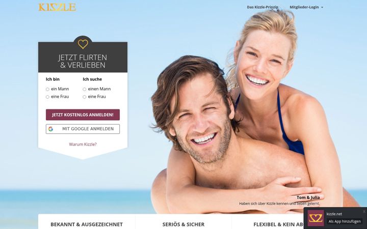 Screenshot of kizzle.net