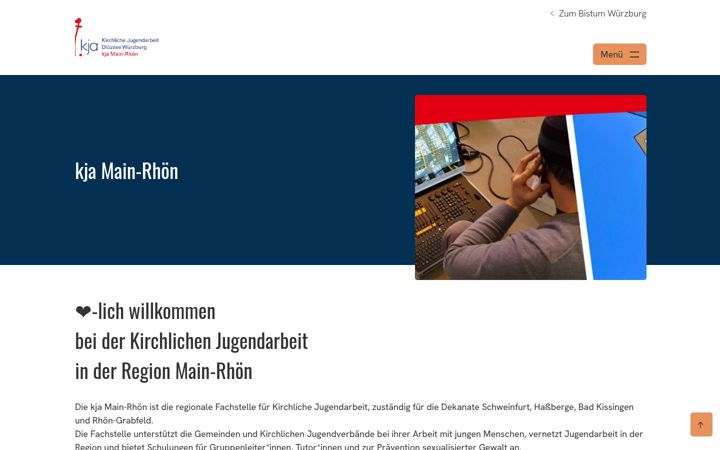 Screenshot of kja-main-rhoen.de