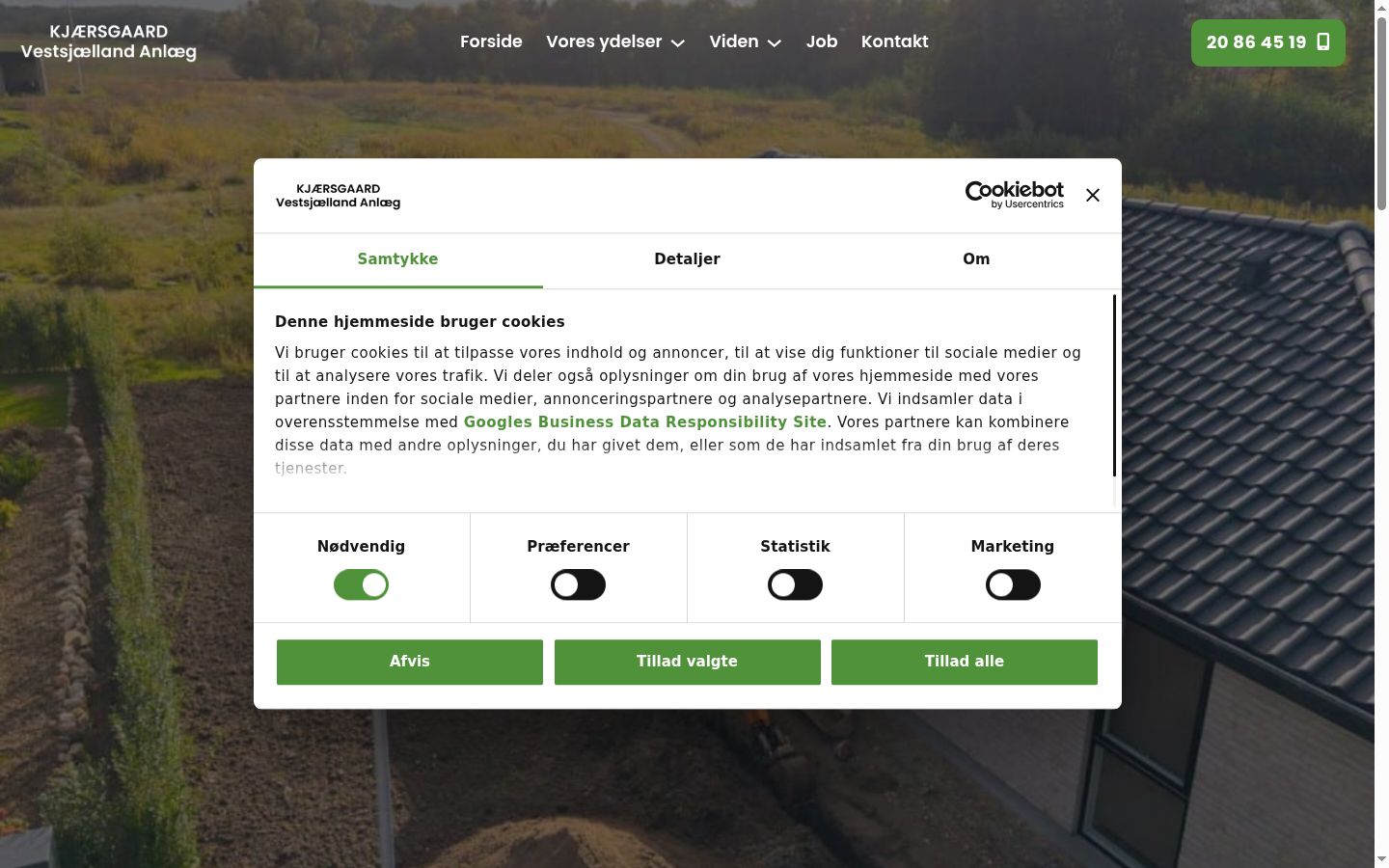 Screenshot del banner di consenso mostrato prima di qualsiasi interazione