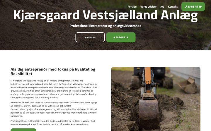 Screenshot of kjaersgaard-anlaeg.dk