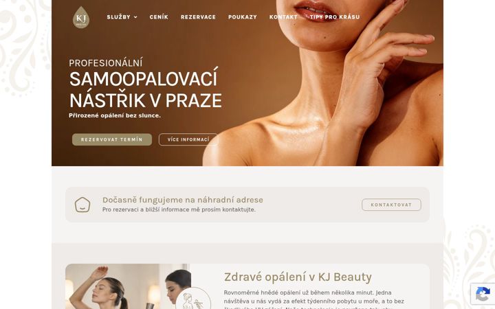 Screenshot of kjbeauty.cz