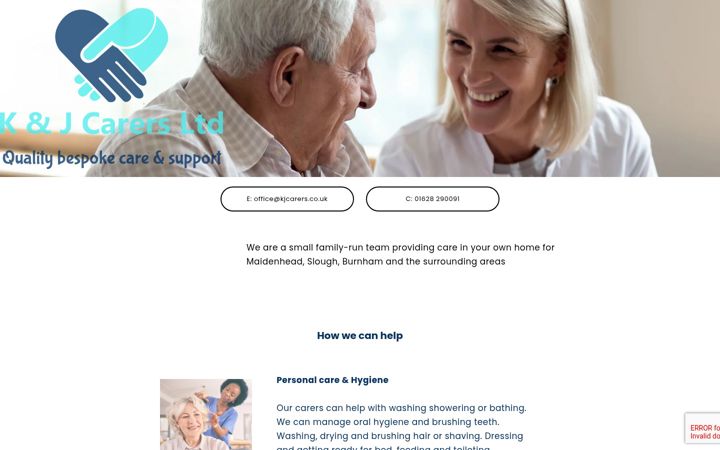 Screenshot of kjcarers.co.uk