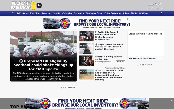 Screenshot of kjct8.com