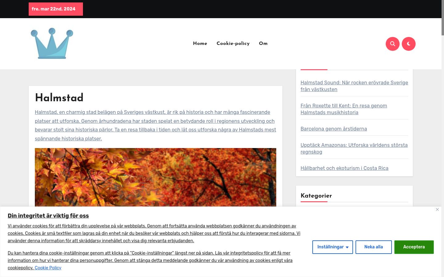 Screenshot tal-banner tal-kunsens muri qabel kwalunkwe interazzjoni