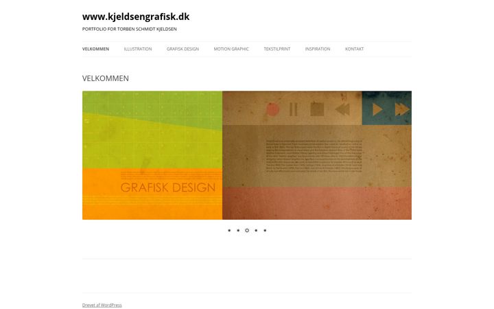 Screenshot of kjeldsengrafisk.dk