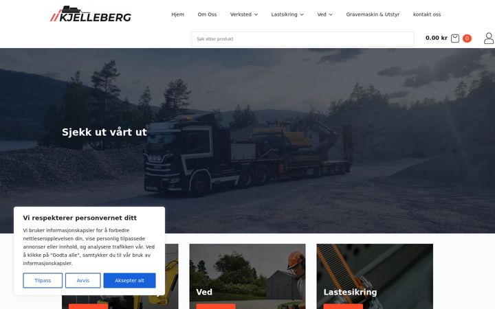 Skærmbillede af kjellebergas.no