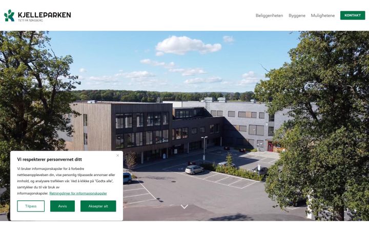 Skærmbillede af kjelleparken.no