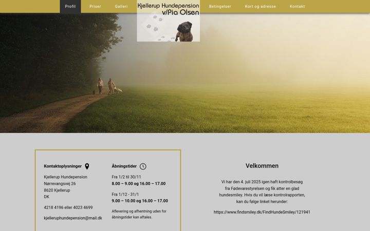 Screenshot of kjelleruphundepension.dk