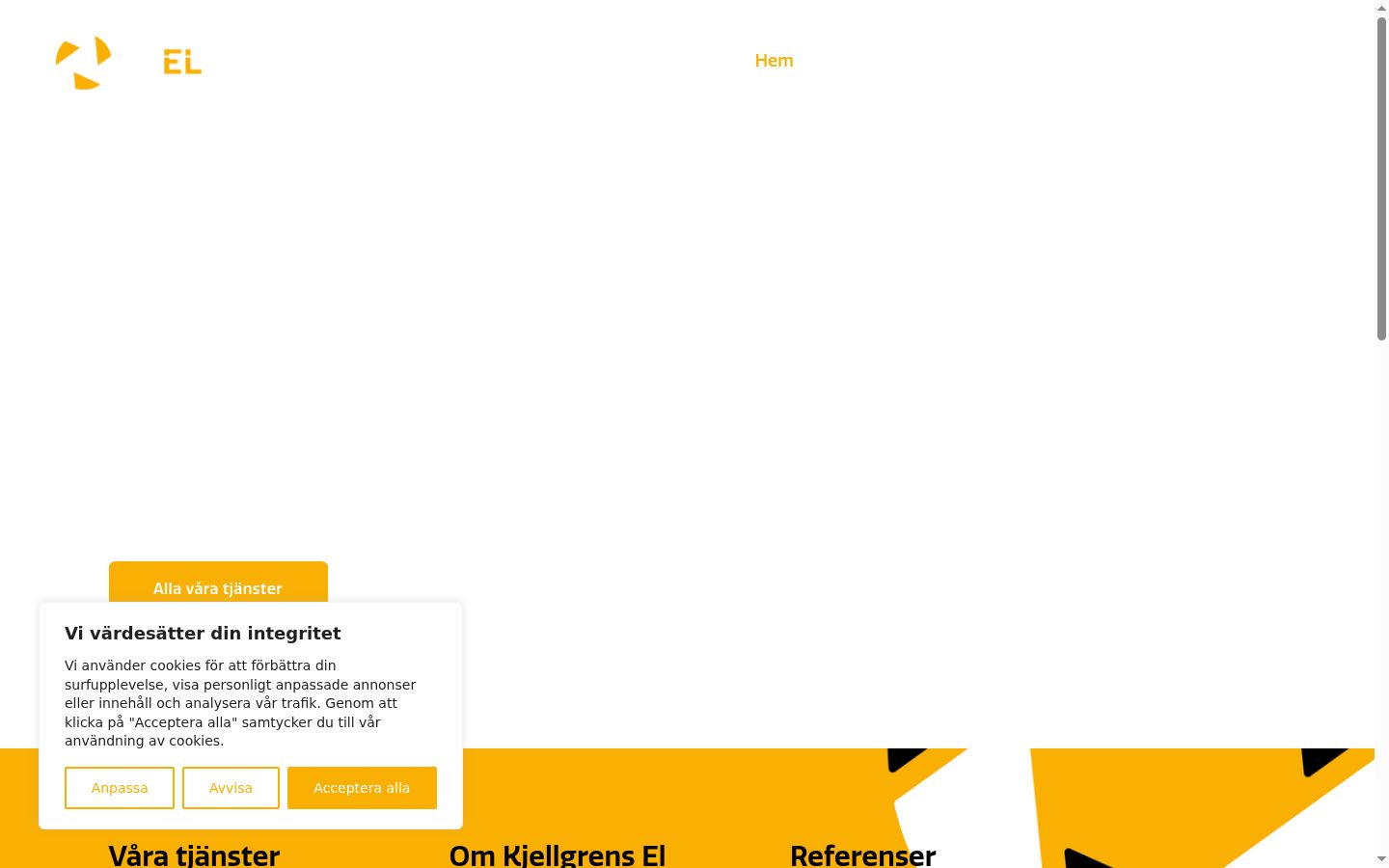 Screenshot tal-banner tal-kunsens muri qabel kwalunkwe interazzjoni
