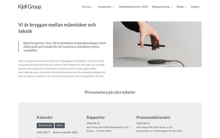 Screenshot of kjellgroup.com