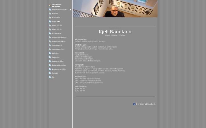 Screenshot of kjellraugland.com