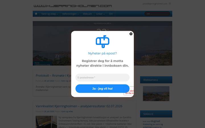 Screenshot of kjerringholmen.com