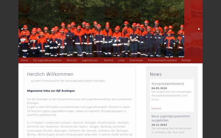 Screenshot of kjf-esslingen.de