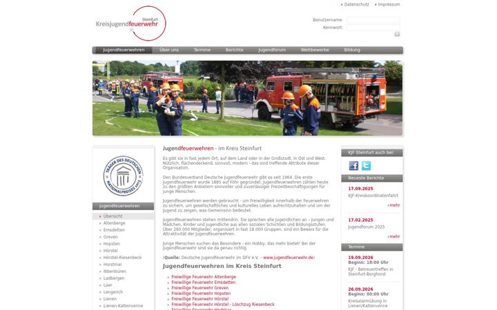 Screenshot of kjf-steinfurt.de