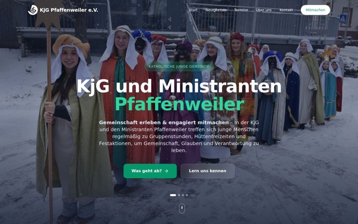 Screenshot of kjg-pfaffenweiler.de